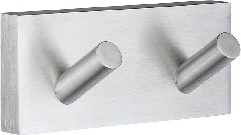 Smedbo House Handdoekhaak 9x4cm dubbel geborsteld chroom RS356