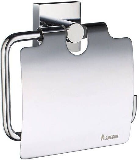 Smedbo House Toiletrolhouder 11.5x11.2x3.9cm zelfklevend boren Massief messing Chroom RK3414