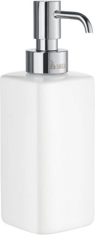 Smedbo Ice SoftCube Zeepdispenser 6.3x18cm Massief messing Chroom Porcelein OK470P
