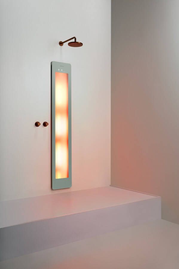 Sunshower Round Plus L infrarood + UV licht inbouw 185x33x10cm full body Organic Grey L0600-L0103 - Foto 2