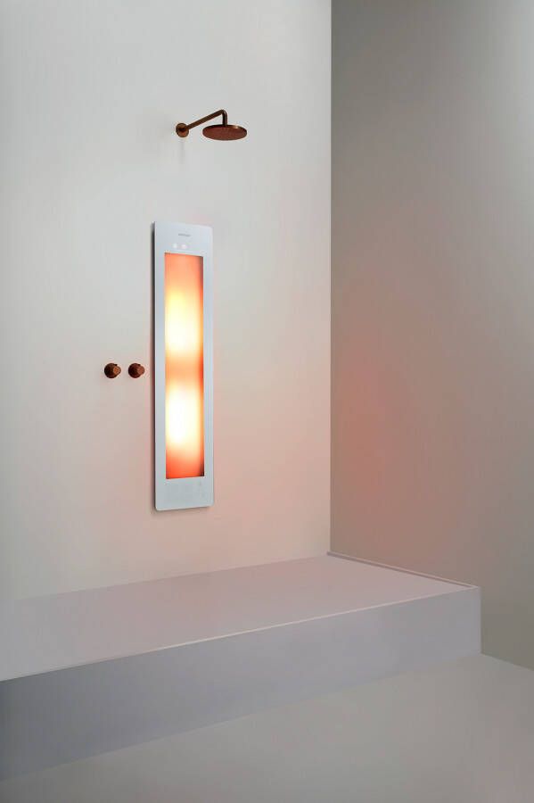 Sunshower Round Medium Plus infrarood + UV licht inbouw 140x33x10cm White M0600-M0101