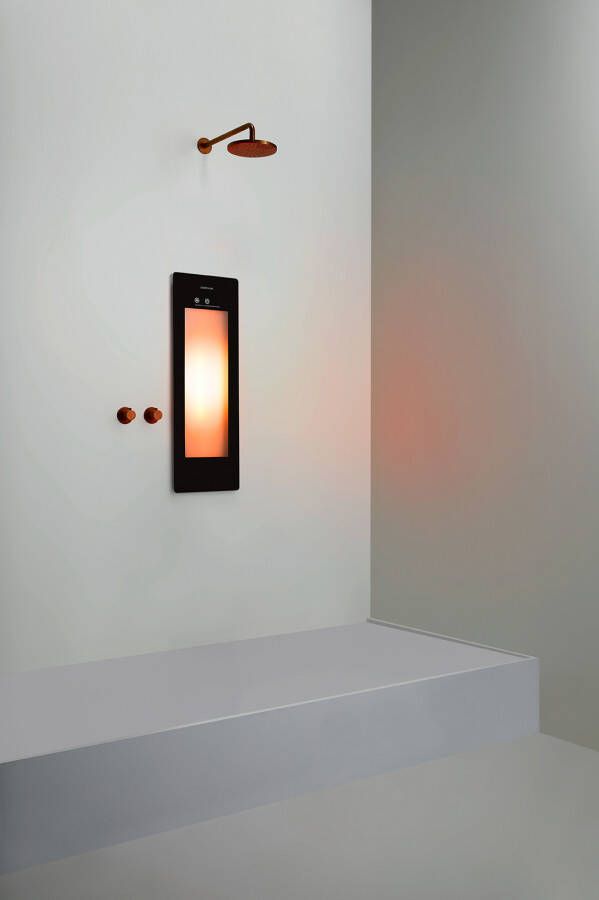 Sunshower One S Round Infrarood 95x33 cm Inbouw Opbouw vlak of hoek Black Suns0500-s0102 - Foto 3