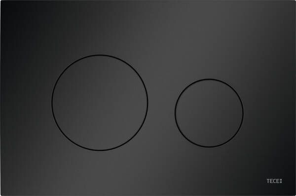 TeCe loop WC-bedieningsplaat kunststof duospoeltechniek mat zwart 9240925