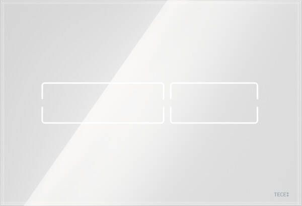 TeCe Lux Mini bedieningsplaat elektronische spoeler Touchbediening glas wit 220 x 150 x 8 mm 9.240.960 - Foto 2
