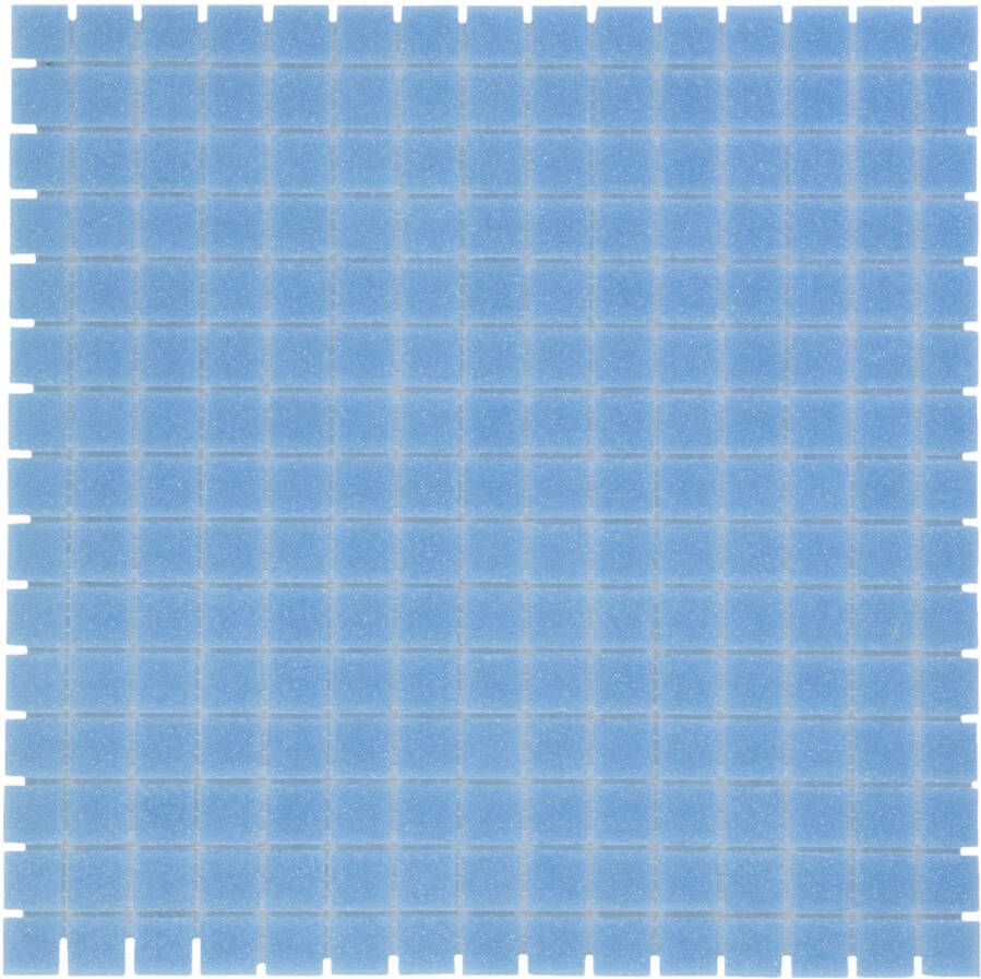 The Mosaic Factory Amsterdam mozaïektegel 32.2x32.2cm wand en vloertegel Vierkant Glas Blue Mat GM10