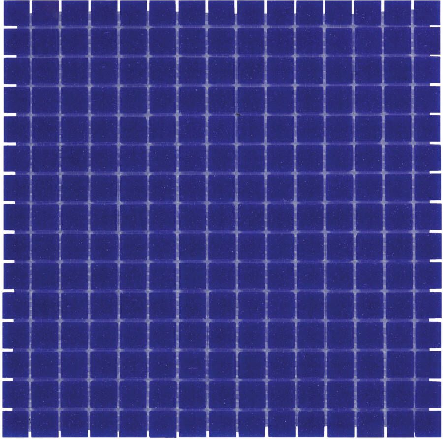 The Mosaic Factory Amsterdam mozaïektegel 32.2x32.2cm wand en vloertegel Vierkant Glas Cobalt Blue Mat GM13 - Foto 2