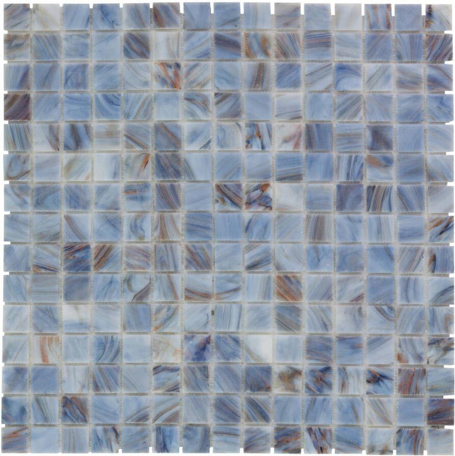 The Mosaic Factory Amsterdam mozaïektegel 32.2x32.2cm wand en vloertegel Vierkant Glas Cyaan glans GMG251 - Foto 2