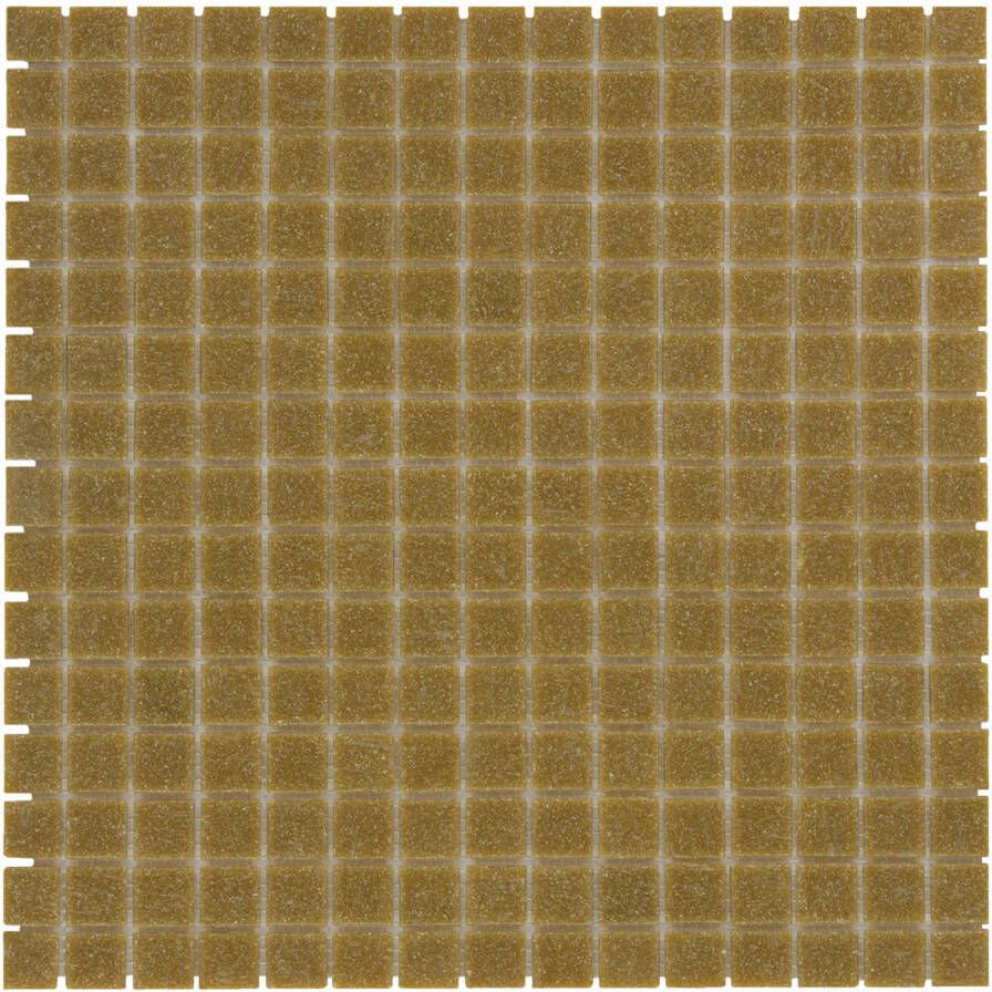The Mosaic Factory Amsterdam mozaïektegel 32.2x32.2cm wand en vloertegel Vierkant Glas Light Brown Mat GM33 - Foto 2