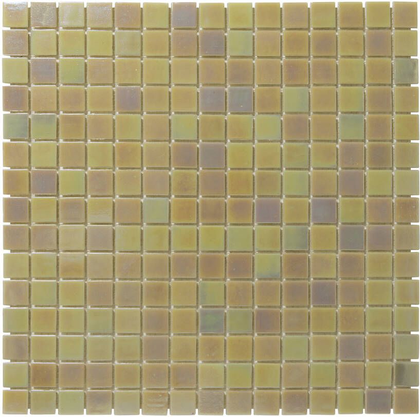 The Mosaic Factory Amsterdam Pearl Quartz Glas mozaïektegel 2x2cm Light Cream