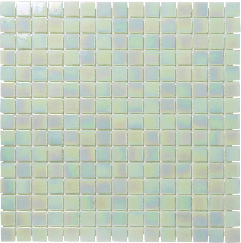 The Mosaic Factory Amsterdam mozaïektegel 32.2x32.2cm wand en vloertegel Vierkant Glas Light Green glans GMP234