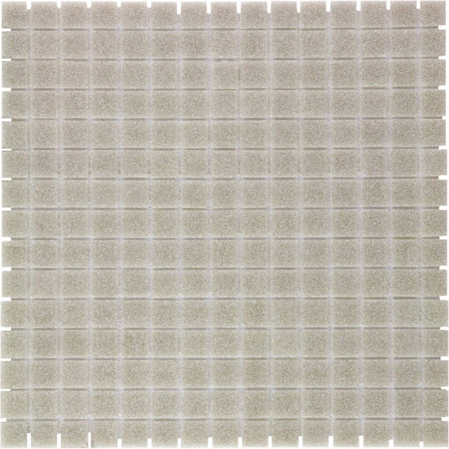 The Mosaic Factory Amsterdam mozaïektegel 32.2x32.2cm wand en vloertegel Vierkant Glas Light Grey Mat GM05 - Foto 2
