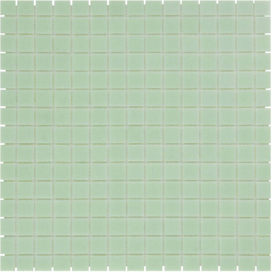 The Mosaic Factory Amsterdam mozaïektegel 32.2x32.2cm wand en vloertegel Vierkant Glas Ultra Light Green Mat GM22 - Foto 2