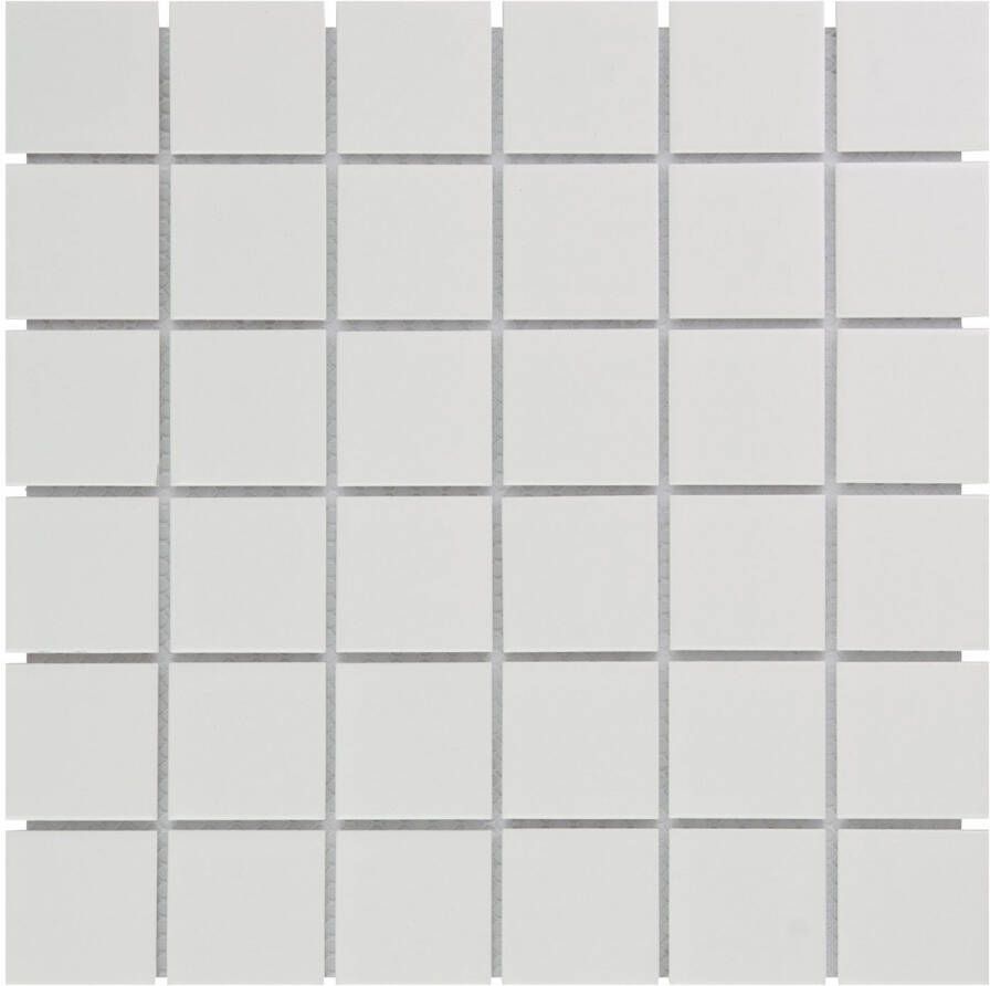 The Mosaic Factory Barcelona mozaïektegel 30.9x30.9cm wandtegel Vierkant Porselein Extra White Glans AF13051 - Foto 2
