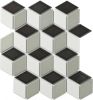 The Mosaic Factory Paris mozaïektegel 48x81x6mm wandtegel voor binnen en buiten 3D cubic porselein wit grijs zwart PACUMIX1 online kopen