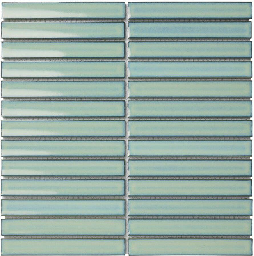 The Mosaic Factory Sevilla mozaïektegel 29.6x29.9cm wandtegel Rechthoek Porselein Turquoise Glans SEF20125 - Foto 2