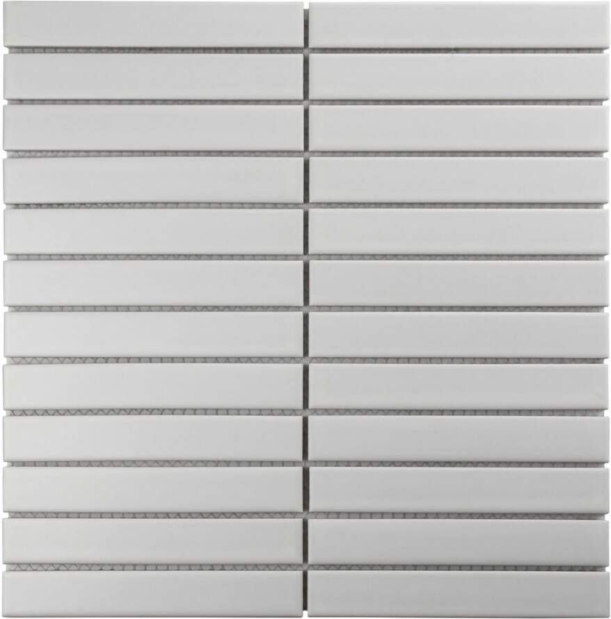 The Mosaic Factory Sevilla mozaïektegel 29.6x30cm wand en vloertegel Rechthoek Porselein White Mat SEF22140
