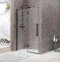 Van Rijn Products ST05300 nis douchedeur 2-delig 140x200 cm zwart - Thumbnail 1