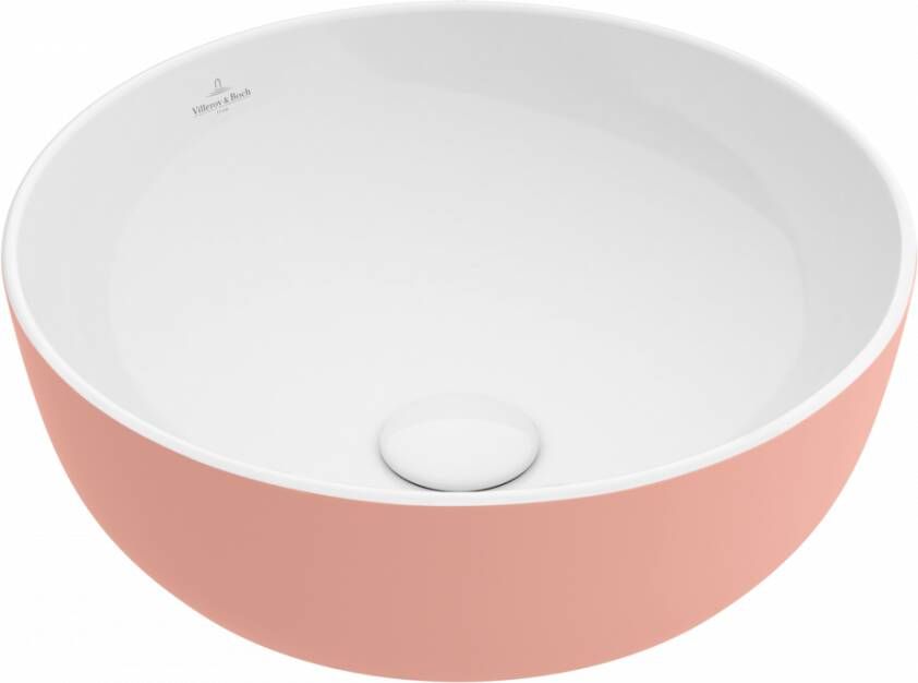 Villeroy & Boch Artis opzetwastafel rond Ø43x12.5cm zonder kraangat zonder overloop powder 417943bct0