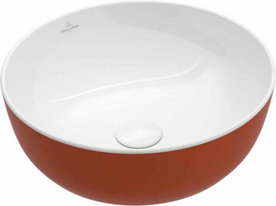 Villeroy & Boch Artis opzetwastafel rond ongeslepen zonder overloop 43 x 43 x 13 cm rust