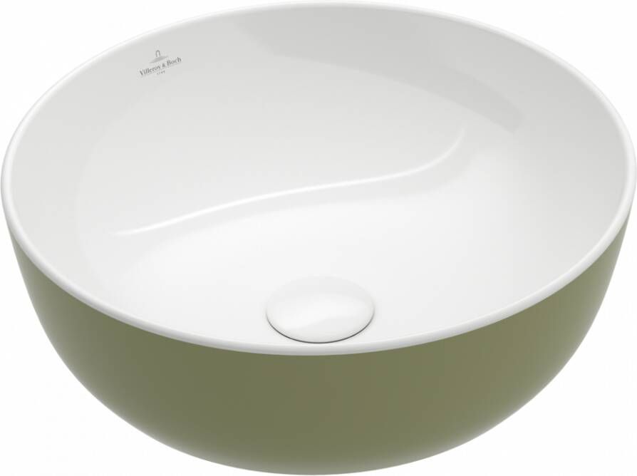 Villeroy & Boch Artis opzetwastafel 43cm rond sage green 417943bcs8
