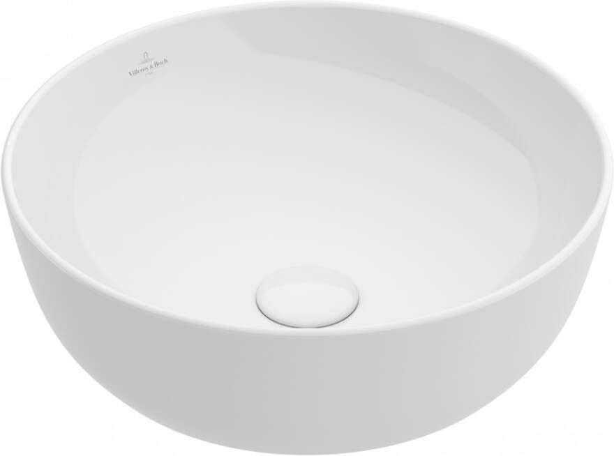 Villeroy & Boch Artis opzetwastafel rond ø 43 cm zonder kraangat zonder overloop wit alpin