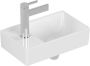 VILLEROY&BOCH Villeroy&amp Boch Avento fontein 360x220mm wasbak rechts voor 1 gat armatuur kraangat doorgestoken zonder overloop stone white C+ - Thumbnail 3