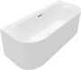 Villeroy & Boch Loop & Friends Oval back-to-wall bad 170x75cm acryl hoek links rechts Stone White - Thumbnail 1