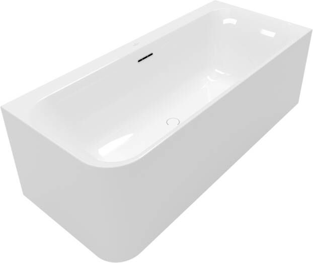 Villeroy & Boch Loop & friends half vrijstaand bad 180x80cm hoek rechts Acryl Wit Alpin glans uba180lsf9cr00v-01