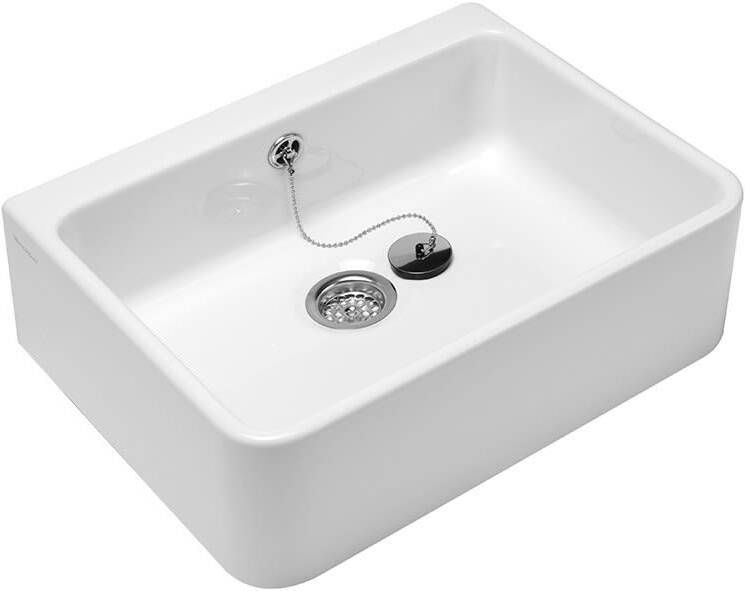 Villeroy & Boch O&apos;novo gootsteen met overloop 49.5x40x17cm ceramic+ wit 632100R1
