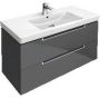 Villeroy & Boch Subway 2.0 wastafelonderkast 98.7x52x44.9cm Grijs hoogglans A69700FP - Thumbnail 2