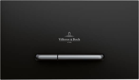 Villeroy & Boch Viconnect bedieningsplaat E300 DF frontbediend 25.3x14.5cm kunststof zwart matchroom 922169AN