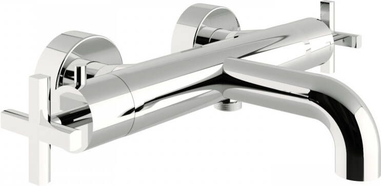 VT Wonen baden Cross badthermostaat met kruisgreep chrome chrome
