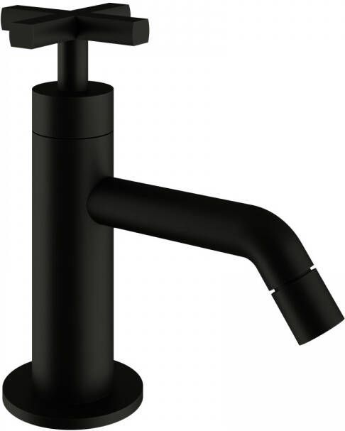 Vtwonen Vt wonen baden Cross fonteinkraan met kruisgreep charcoal charcoal