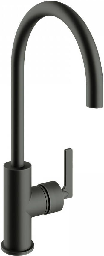 Sub Vt wonen baden Grip hendelkraan hoge uitvoering met hendel black steel black steel