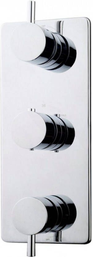 Wiesbaden Douchekraan Caral Afbouwdeel Themostatisch Inbouw 3-weg Omstelling Glans Chroom 3 Greeps - Foto 2