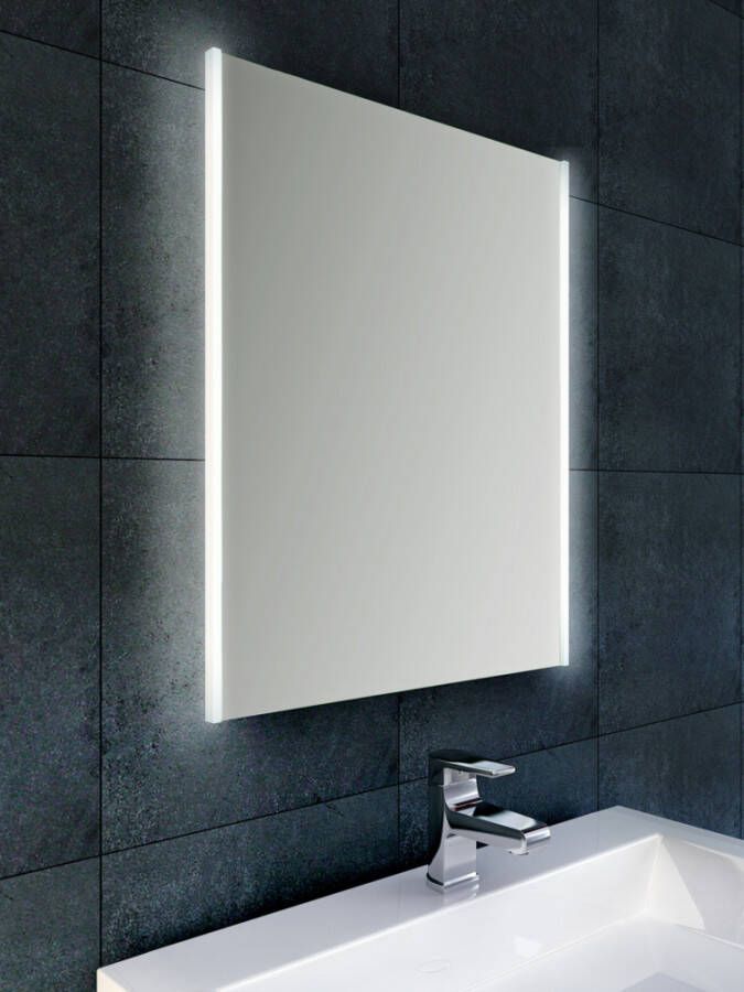 Wiesbaden Badkamerspiegel Duo | 80x60 cm | Rechthoekig | Directe en indirecte LED verlichting | Touch button | Met verwarming