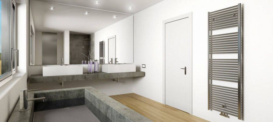 Wiesbaden Elara designradiator 181.7x60 midden onder aansluiting 800watt chroom 41.3547 - Foto 3