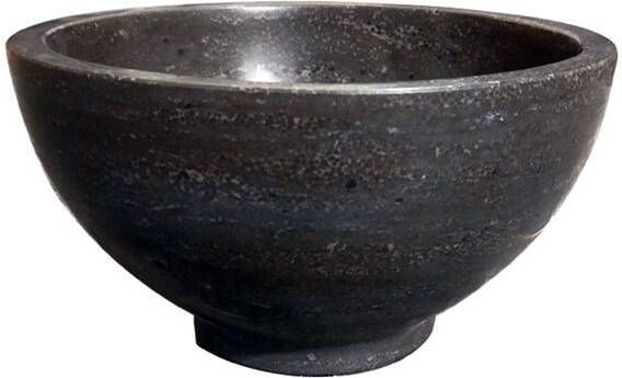 Wiesbaden Waskom Bstone | 20 cm | Natuursteen | Vrijstaand | Rond | Antraciet - Foto 2