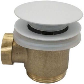 Wiesbaden Caral clickwaste afvoerplug vrijstaand bad 1 2" mat wit 21.6008