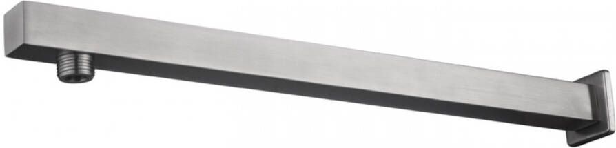 Wiesbaden Douchearm Rombo | 41 cm | Wandmontage | Messing | Vierkant | RVS look - Foto 2