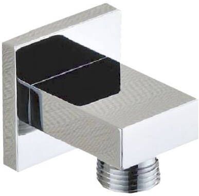 Wiesbaden luxe mess. muur doucheaansluiting vierkant 1 2&apos;&apos; chroom - Foto 3