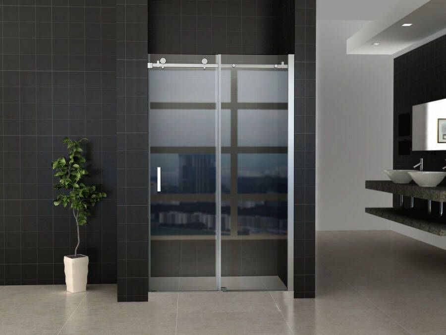 Wiesbaden Douchedeur Eco Nisdeur Schuifdeur 120x200cm Antikalk Helder Glas Chroom Profiel 8mm Veiligheidsglas Easy Clean - Foto 5