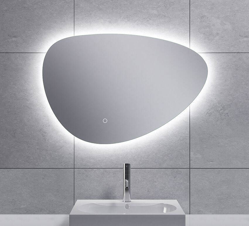 Wiesbaden Badkamerspiegel Uovo 100cm Geintegreerde LED Verlichting Verwarming Anti Condens Touch Schakelaar Dimbaar - Foto 3