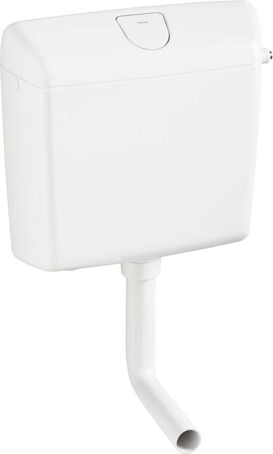 WISA Opbouwspoelreservoir W1000 laaghangend drukknop anti-condensisolatie kunststof 431 x 453 x 130mm (HxBxD) wit