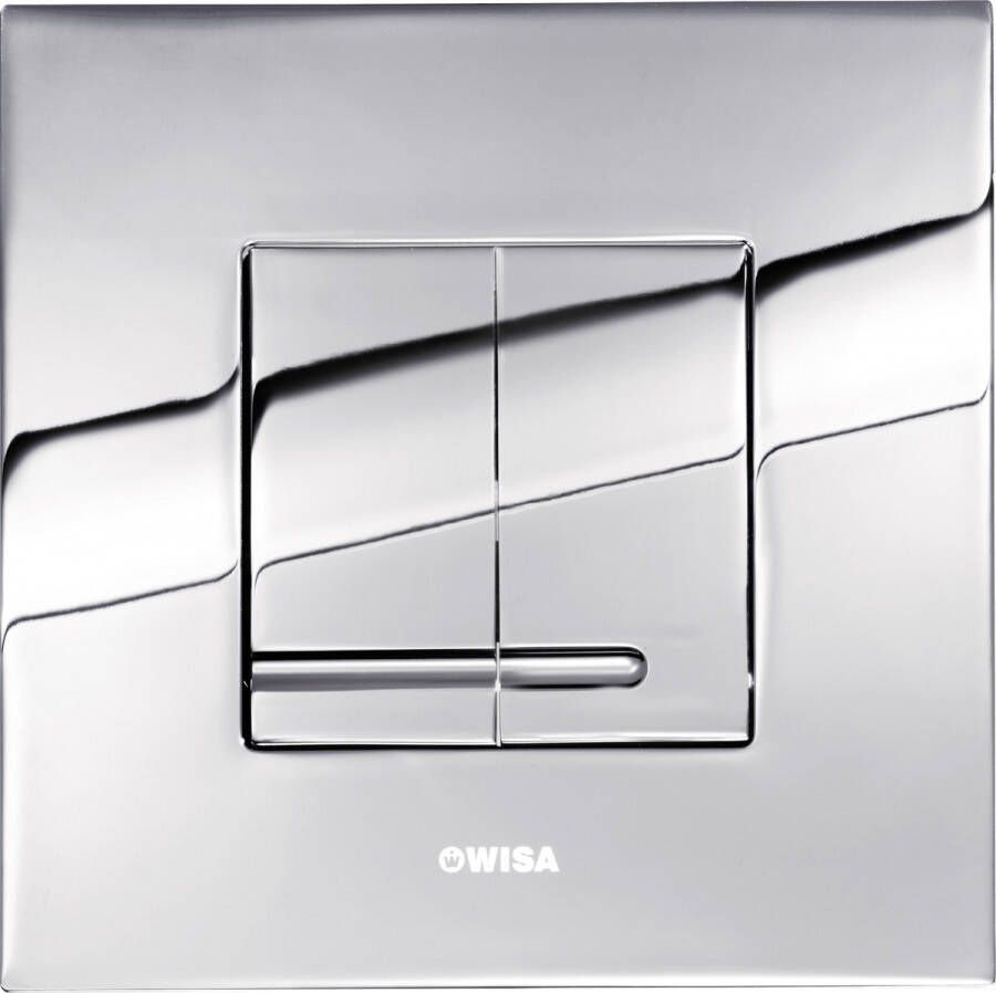 WISA XS Delos bedieningsplaat mechanisch tweeknops staal hxbxl 10x160x160mm chroom-look