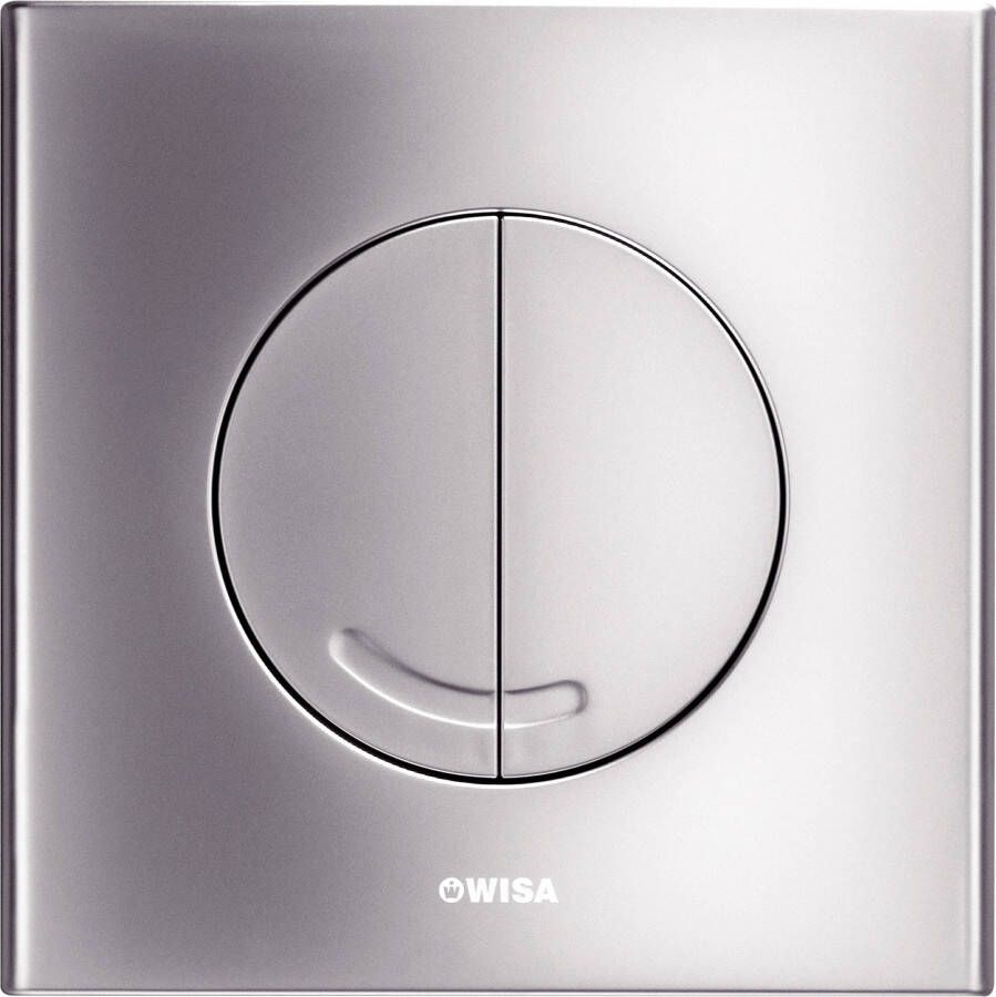 WISA XS Argos bedieningsplaat mechanisch tweeknops kunststof hxbxl 14x160x160mm chroom-look
