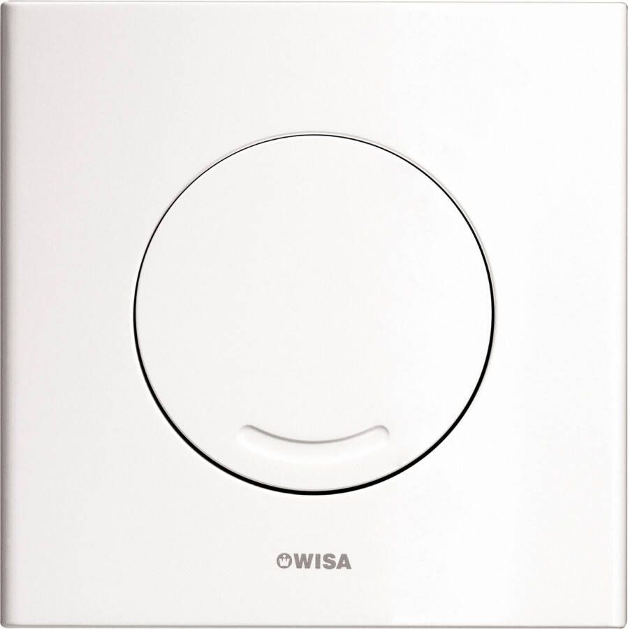 Wisa Argos bedieningsplaat kunststof mechanisch 16x16cm met spoelonderbreking voor XS WC element wit 8050414501