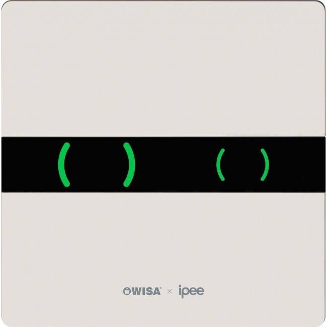 Wisa Ipee bedieningspaneel met infraroodsensor duo flush wit glas