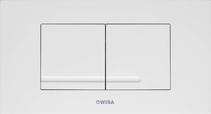 WISA XT Kantos bedieningsplaat mechanisch tweeknops kunststof hxbxl 8x208x111mm wit