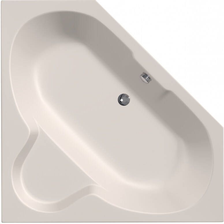 Xenz Ligbad Inbouw Borneo Hoekbad 1-2 Persoons Duobad 140x140x44cm Acryl Creme Mat met Poten